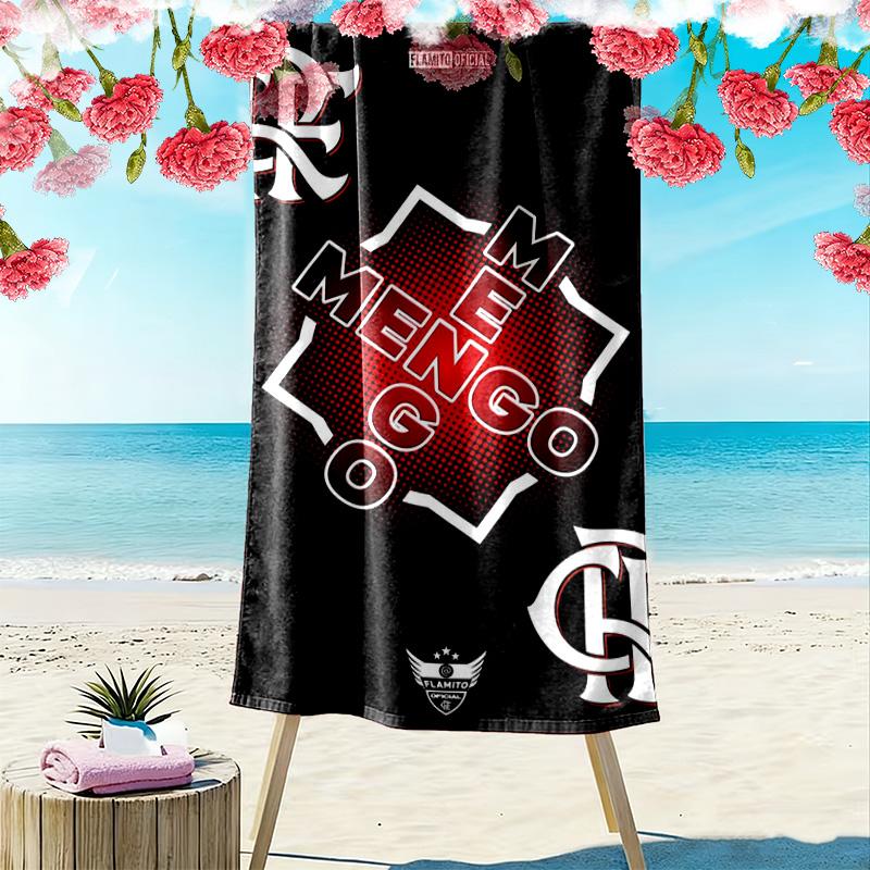 Flamengo Print Beach Towel, Large Soft Quick Dry Towel for Beach Camping Swimming