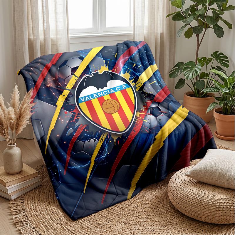 Valencia FC Soft Flannel Fleece Blanket Lightweight Cozy Warm Throw Blanket For Sofa Bed Home Decor