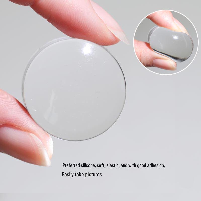 Transparent Silicone Nail Art Stamp with Lid and Large Scraper – 2.8cm French Nail Printing Tool Set