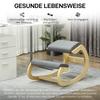 Ergonomic Rocking Knee Stool For Home Office To Improve Posture Gray