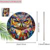 Decorative Hanging Wooden Sign with Cool Owl Pattern - Charming Round Sign for Front Door, Wall Hanging Decor - Ideal Home Hanging Ornament