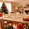 Christmas Houses with String Lights Rustic Home Decor Gingerbread House Village Christmas Centerpiece for Home Decor Holiday