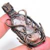 Crazy Lace Agate Handmade Copper Wire Wrap Jewelry Pendant 2.44" e6I06