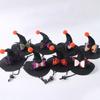 Pointed Brim Pet Halloween Witch Hat Curved Top Dog Halloween Party Hat  Photo Props