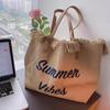 2023 Korean Tassel Embroidered Tote Bag - Single Shoulder Retro Letter Design