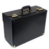 Synthetic Leather Flight Case Pilot Case 47cm Wide Gusset 20038 [A3F Compatible] (Black