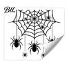 Halloween Toilet Seat Decals Spider Web Sticker, Self-Adhesive Black Spiders Lid Non Residual Adhesive Decor Decal, Horror Bathroom Wall Sticker