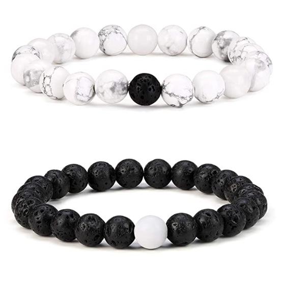 Матовые браслеты для пары из камней Тигровый глаз и Агат - Бусины 8 мм, Студенческий стиль