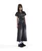 SLOW RECORD HOUSE Logo Waffle Crop T-Shirt_Camo (Khaki)