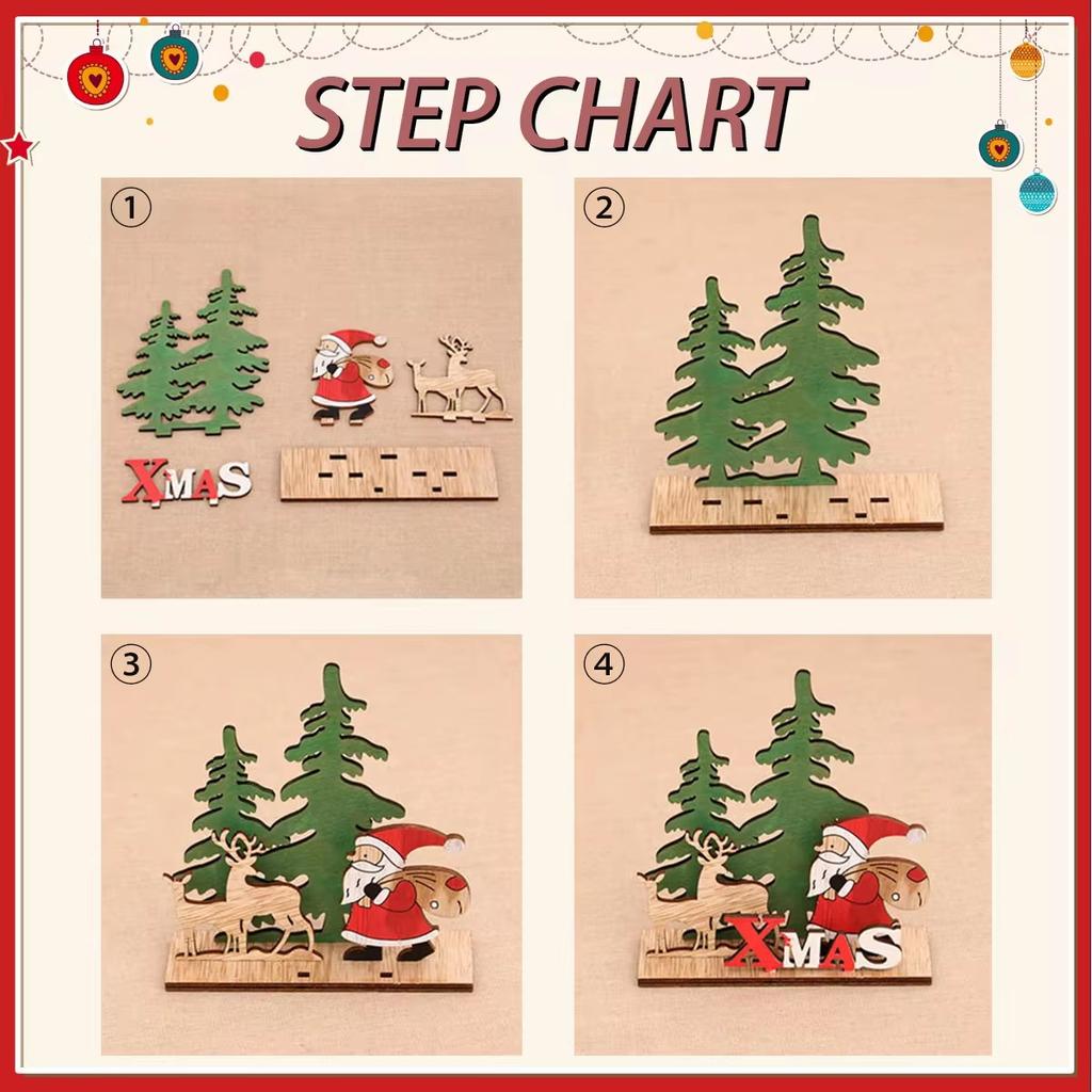 Xmas Noel Wooden Christmas Ornaments Merry Christmas Decor for Home 2024 Navidad Cristmas Decor Xmas Gifts New Year