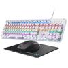 Механическая клавиатура с RGB-подсветкой и игровой набор мыши для офиса и игр