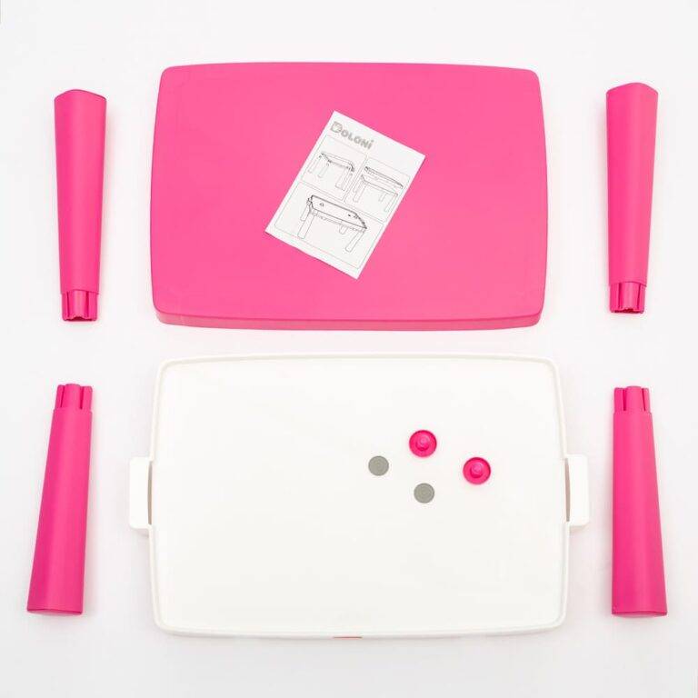 Children's table + air hockey game - pink