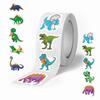 500Pcs Animal Stickers Roll Cute Watercolor Dinosaur Designs Easy To Peel Self-adhesive Decorative Decals for Children