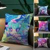 Anime Cute Girl M-Muse Dash Pillow Case Plush Fabric Soft Pillowcase Double Sided Print Sofa Cushion Cover Throw