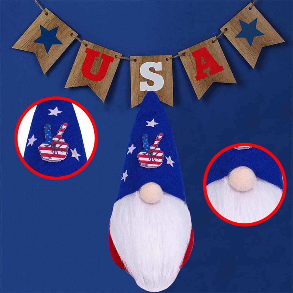 Independence Day Long Legs Long Hat Dwarf Doll Home Desktop Decoration