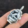 Подвеска Pinolith Jasper, оригинальный кулон из драгоценного камня, дизайнерское украшение ручной работы, кулон из стерлингового серебра 925 пробы, уникальный стиль, кулон, подарок для друга