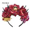 Day of the Dead Mexican Flower Crown Halloween Mexican Hair Accessories  for Women
