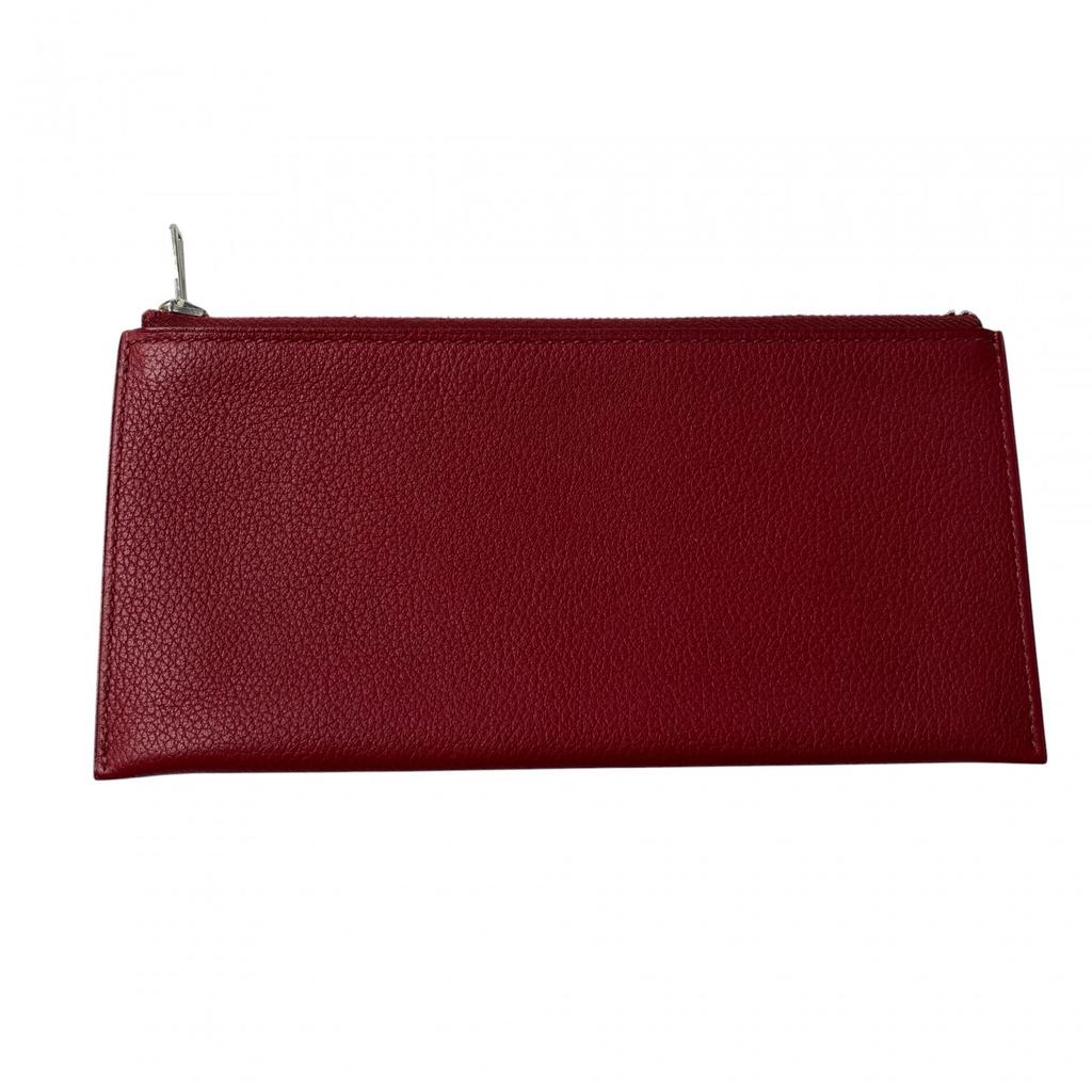 Подержанный кошелек HERMES Красная серия Evercolor Женский