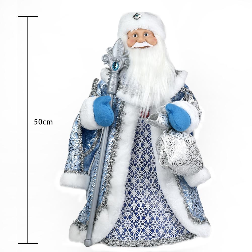 Санта-Клаус, Снегурочка, ведро для конфет с сумкой для хранения музыки, плюшевая кукла, рождественские украшения, подарки, новогодние украшения, декор