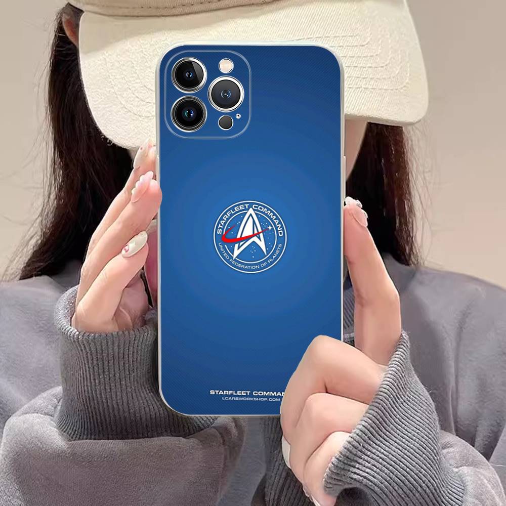 S-Star T-Trek For IPhone 11 12 13 14 15 16 17 Pro Max Plus Air Transparent Clear Shockproof Case