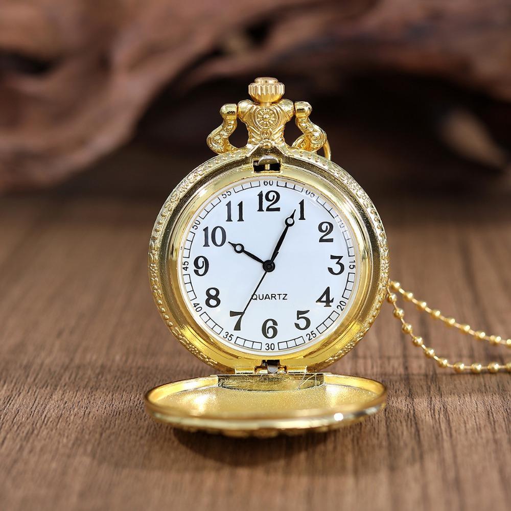 2pcs/set, Women's Pocket Watches, Vintage Classic Flower Women Pocket Watches with Chain Necklace with Box, The Perfect Gift for Lady.