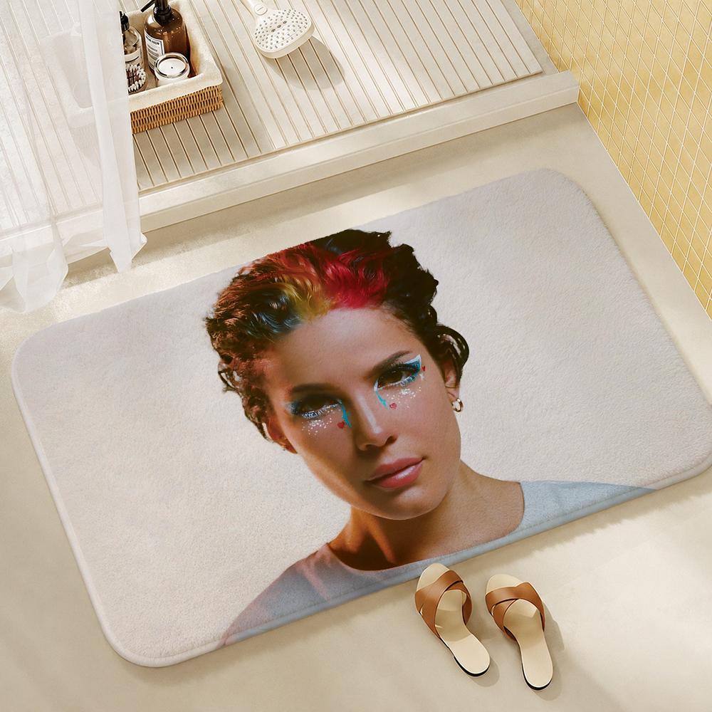 Celebrity-HalseyS Floor Mat Shower Foot Mat, Bedside Carpet, Entrance Absorbent Doormat, Soft Non-Slip
