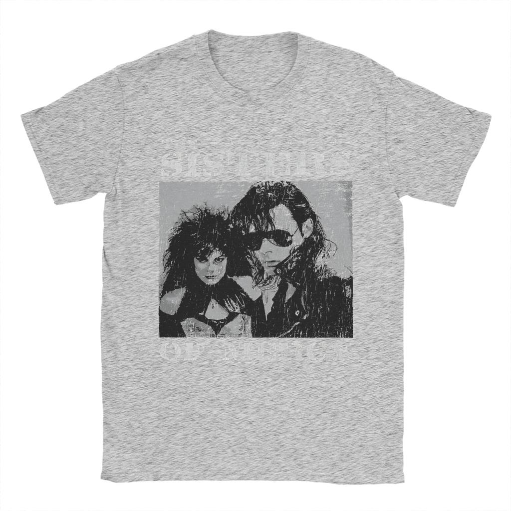 Vintage The Sisters of Mercy TShirt for Men Crew Neck Pure Cotton T Shirts Short Sleeve Tee Shirt Summer Clothes