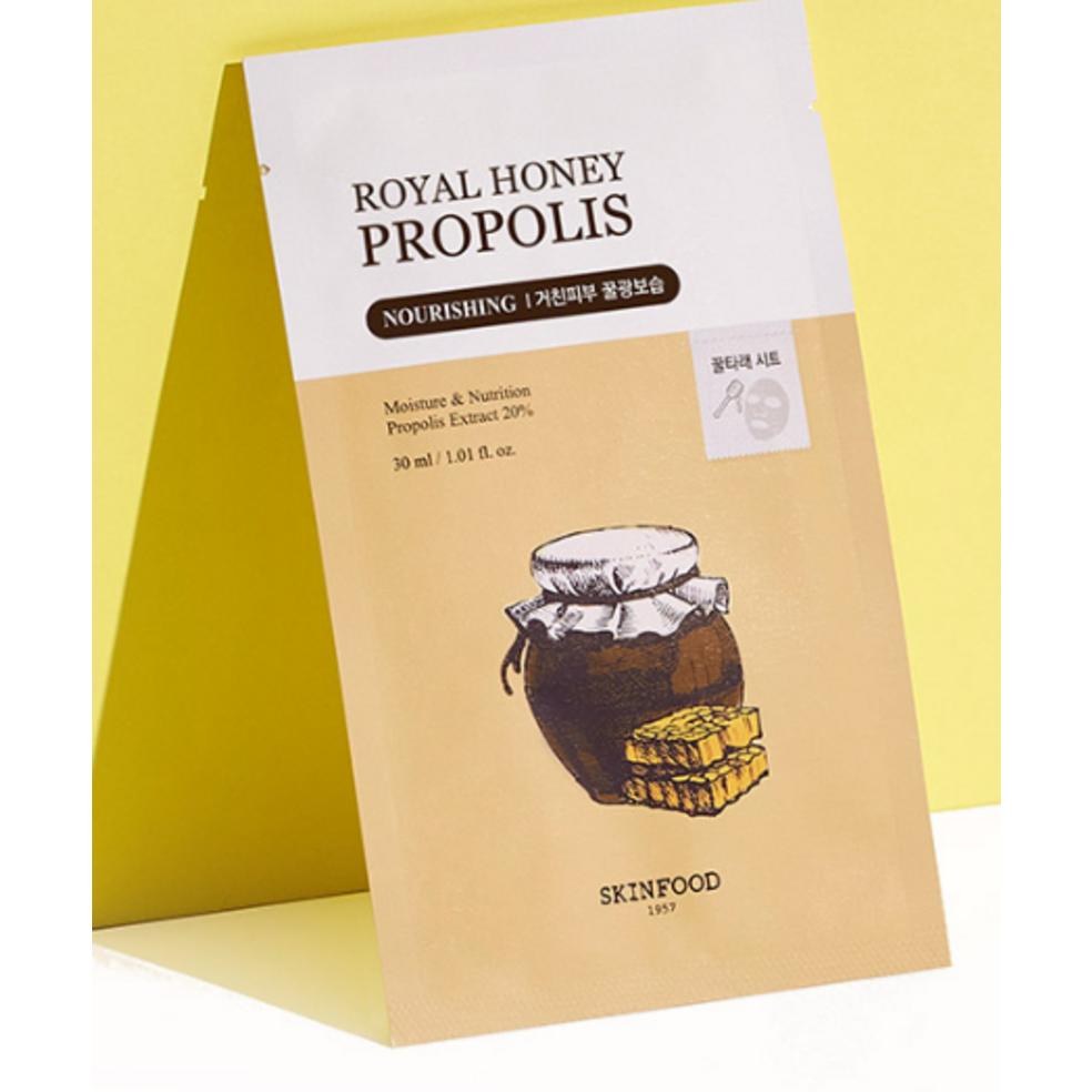 Skinfood Маска-ткань с медом и прополисом Royal Honey Propolis Enrich 30 мл (10 листов)