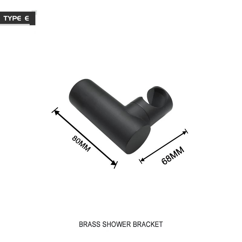 Black Brass Handheld Shower Spray Head Holder Bracket Bathroom Toilet Bidet Hand Sprayer Bracket With/ Without Outlet Connector