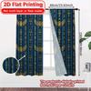 2D Flat Printing,2pcs Ancient Majesty Chic Minimalist Curtains Versatile 100% Polyester Curtains Home Decor Decorative for