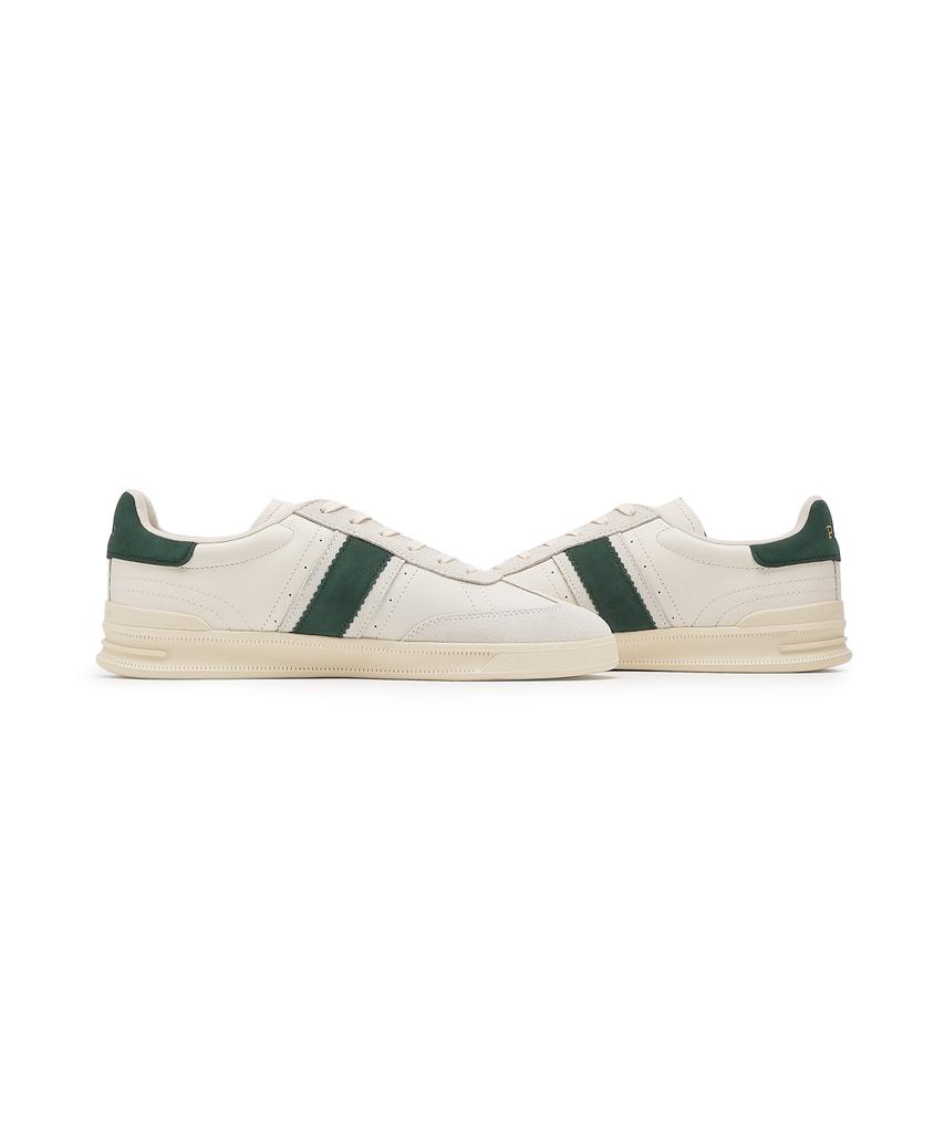 Polo Ralph Lauren Heritage Aera Leather Suede Sneakers - White