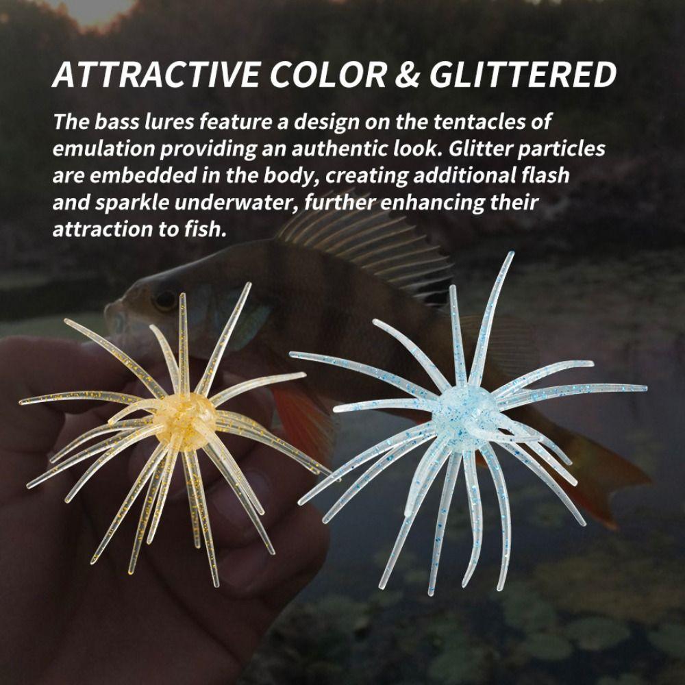 PVC Material Fishing Lure Soft Texture Soft Bait Fishing Bait Sea Urchin Lures Sea Bass Fishing