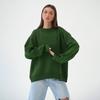 Women's Fall Winter Oversized Chunky Knitted Pullover Sweater Casual Tops Long Sleeve Crewneck Lightweight Solid Color Sweaters Outfits for Women