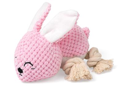 Плюшевый кролик с пищалкой для собак.