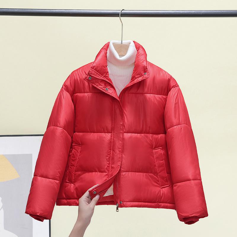 New Short Winter Stand Collar Jacket Women Warm Down Jacket Parkas Female Casual Loose Cotton-padded Coat Outwear