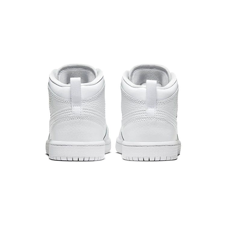 Кроссовки Air Jordan 1 Mid PS Triple White 2021 для детей 640734-130