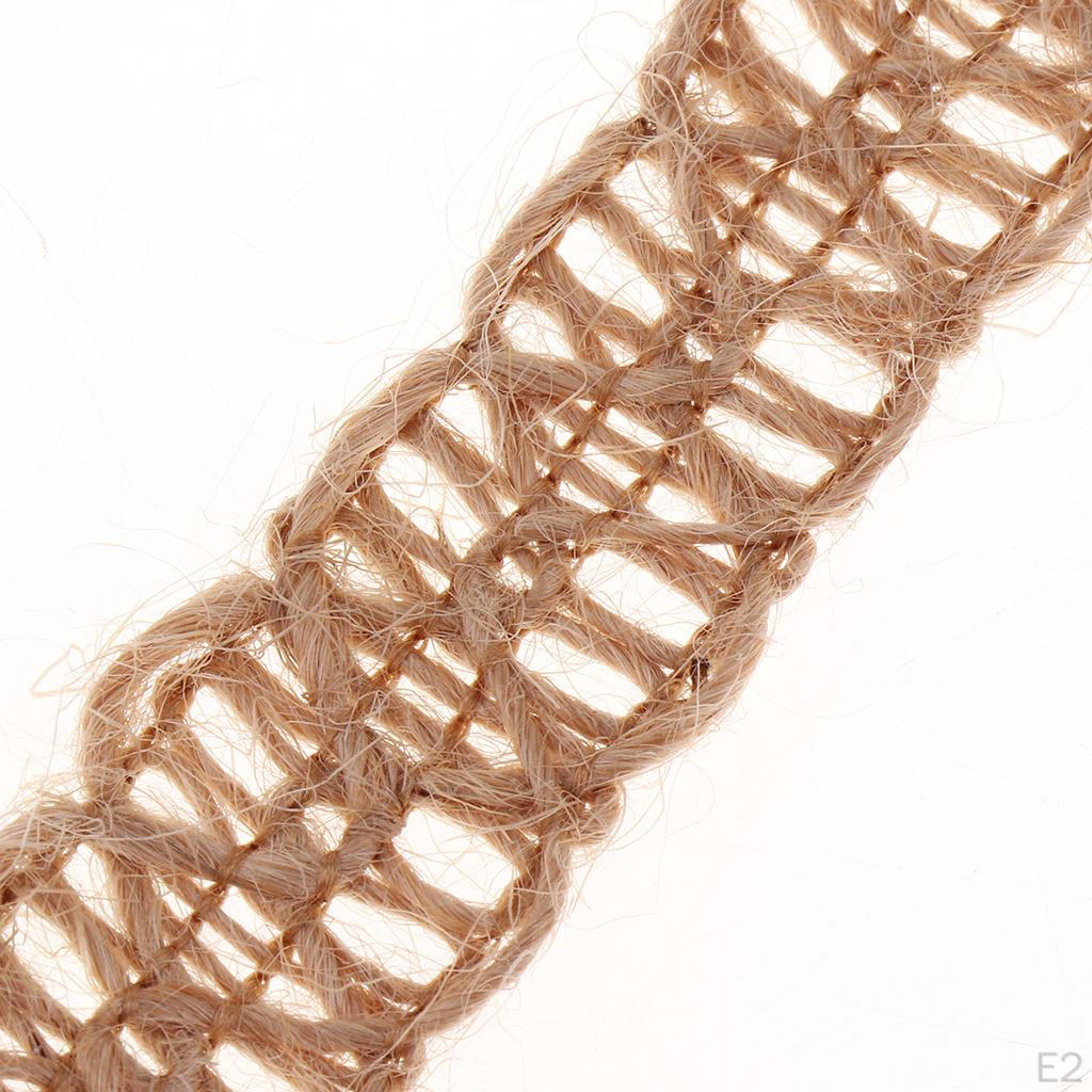 Рулон ленты из мешковины, 11 ярдов, лента с кружевной отделкой, ленты из натуральной джутовой ткани