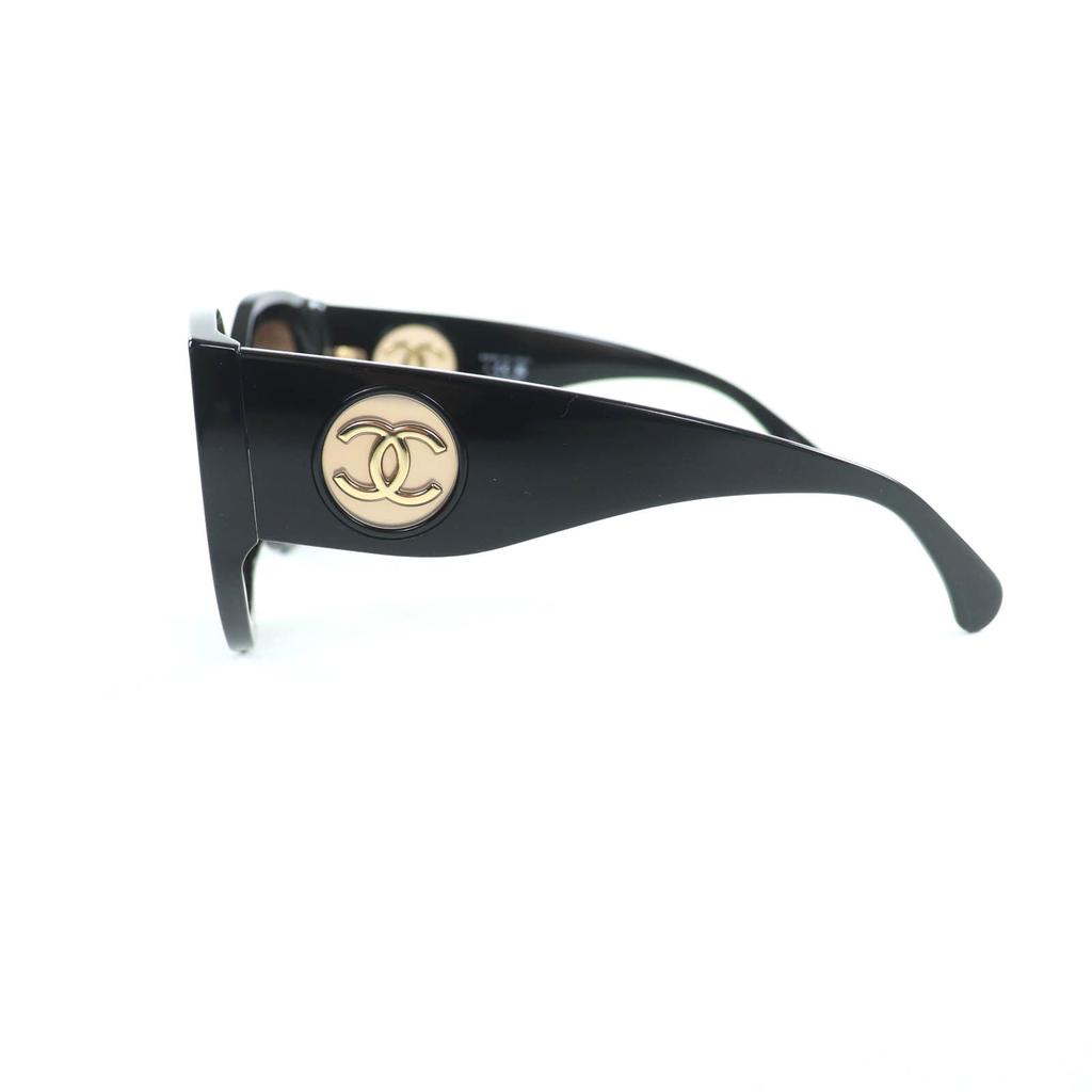 Pristine CHANEL sunglasses Butterfly shape black Women 5550-A Used