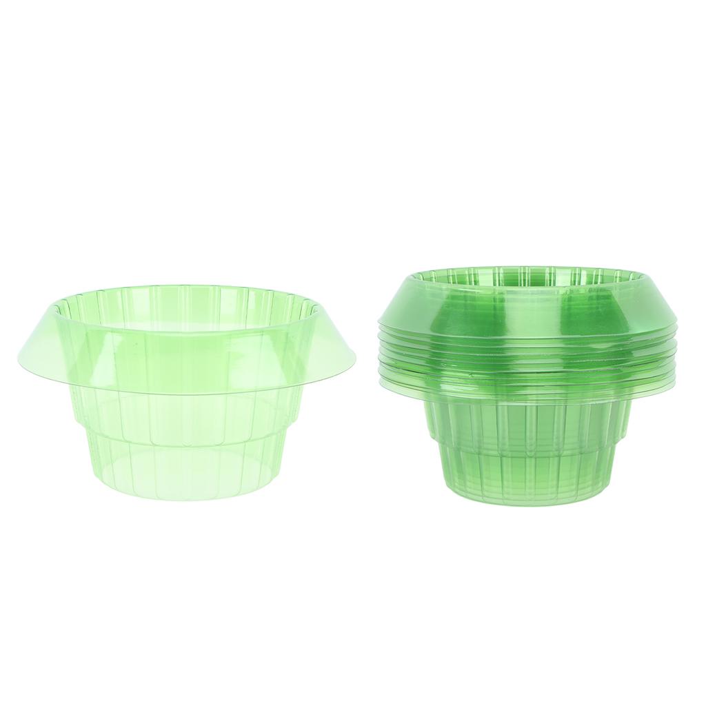 10 шт. Зеленые садовые колпаки, пластиковые круглые крышки для растений, многоразовые купола для увлажнения семян растений для дома
