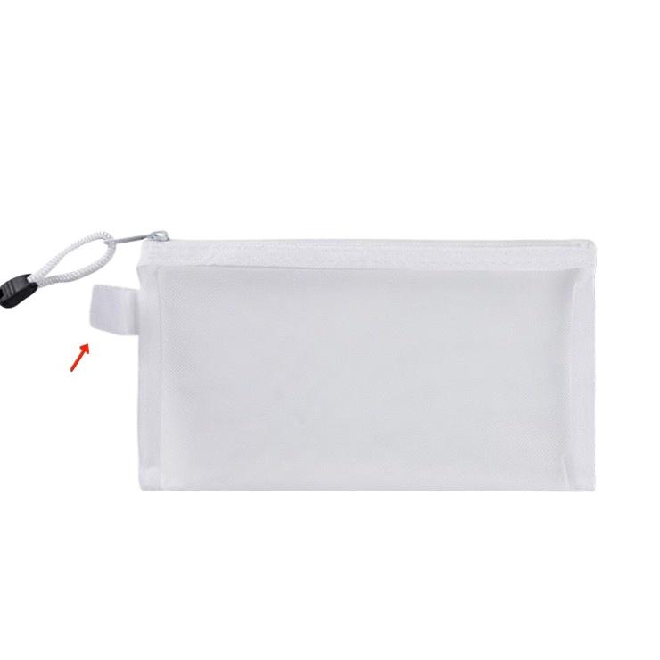 Nylon Transparent Zipper Pencil Case Zipper Solid Color Clear Stationery Bag 19*11cm Back To School Pencil Cases for Girls