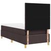 Boxspring Bed with Headboard Dark Brown 90 x 190 cm Fabric