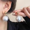 Elegant Large Pearl Earrings - High-End Autumn/Winter Versatile Studs with Unique, Exaggerated Design