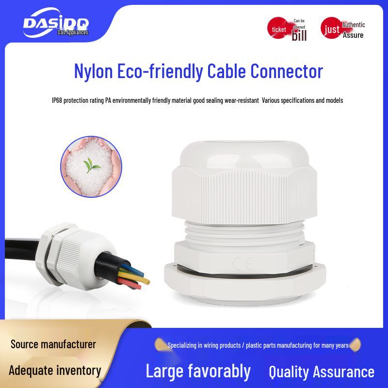 Eco-friendly PA Nylon Flame Retardant Waterproof Cable Gland with G Type NPT Seal