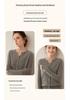 Women's Cable Knit Cashmere Cardigan: Round Neck, Long Sleeve, Buttoned, Versatile Autumn/Winter Sweater.