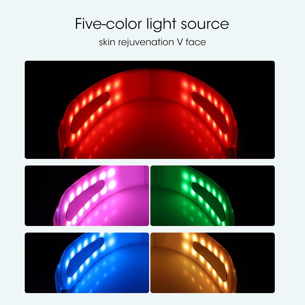 EMS устройство для подтяжки лица, массажер для лица, микротоковая V-образная повязка для похудения, светодиодный светильник, уменьшающий двойной подбородок, косметический аппарат
