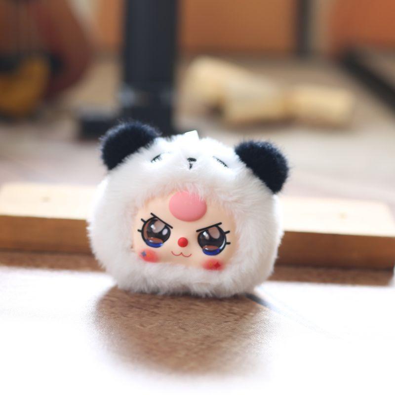 Plush Baby Three Toy Keychain Pp Cotton Stuffed Cute Backpack Gift Accessory