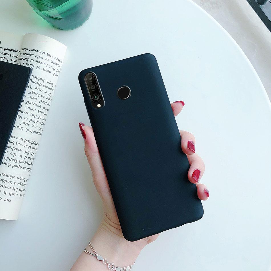 Силиконовый чехол для телефона цвета конфет для Huawei P30 Lite P20 Lite P40 lite EP Smart Z Y5 Y6 Y7 Y9 2019 Y5P Y6P Y7P матовый мягкий чехол