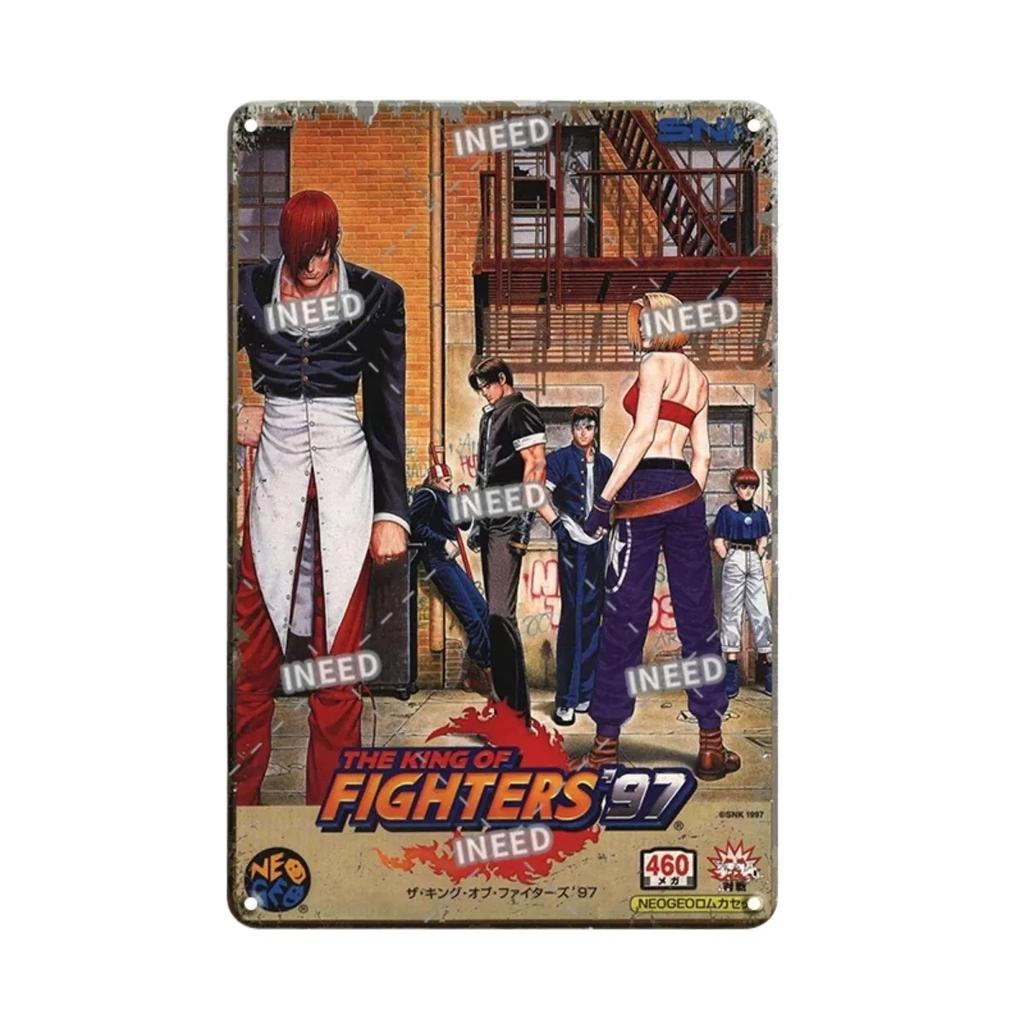 Vintage King Of Fighters Metal Tin Sign  Classic KOF Game Poster Retro Gamer Room Decor  Wall Art Plaques for Home Decor