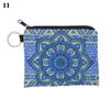 Boho Change Small Coin Purse Mini Wallet Coin Bag Flower Print Pouch Waterproof With Zipper Exquisite Present For Women Girls