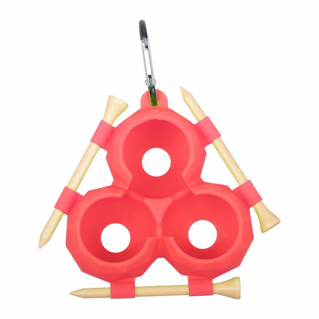 Silicone Golf Ball Holder, 3-Ball Capacity  Storage Case, Portable Golf Accessory with Clip,  Silicone Protective Cover for Golf Balls